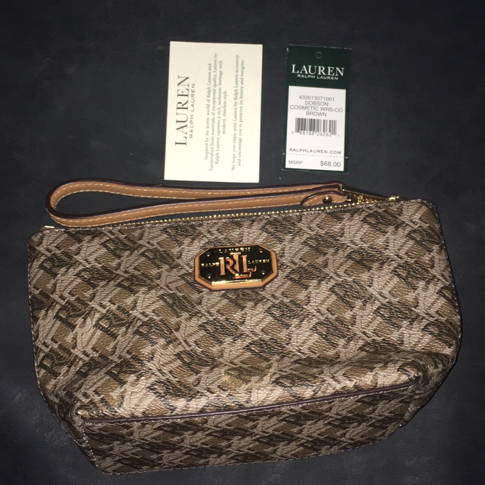 Ralph Lauren wristlet / cosmetics bag